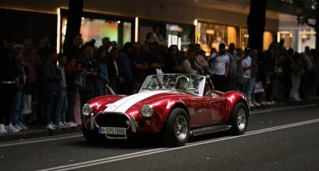 AC Cobra Rojo de la colección de alquiler de coches clásicos para eventos.